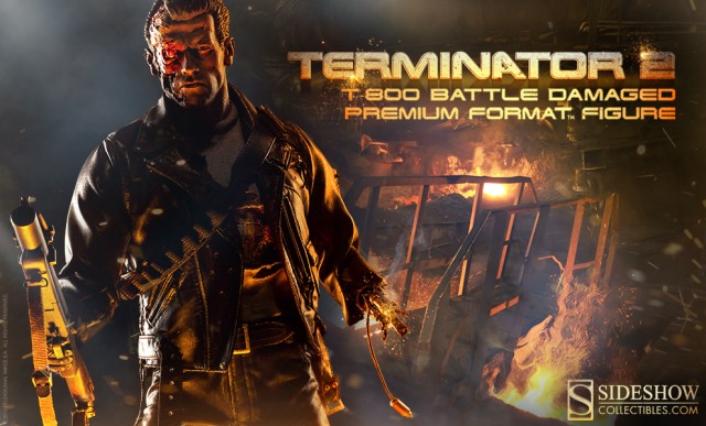 T-800 Terminator Battle-Damaged Premium Format Figure