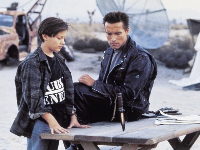 John Connor and T-800