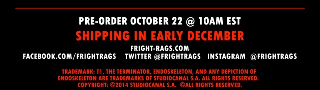 Fright Rags Terminator Release Date