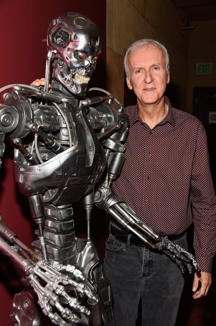 James Cameron and Endoskeleton The Terminator