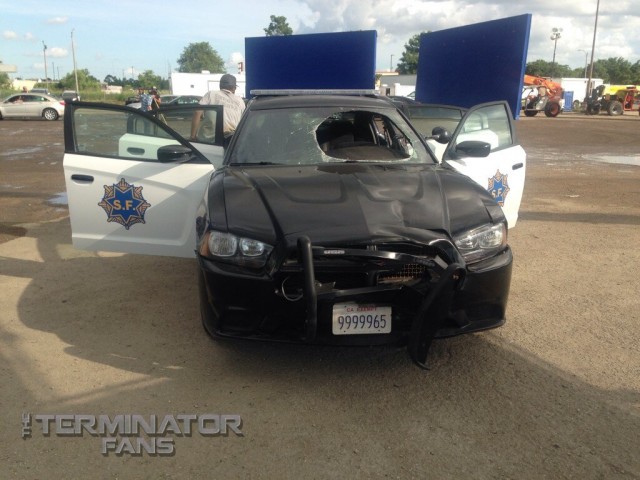 Terminator Genisys Smashed Windscreen