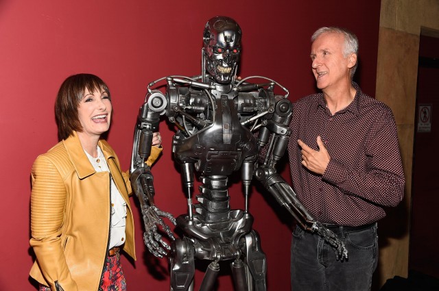 Gale Anne Hurd and Jim Cameron