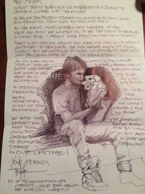 Nike Letter to Michael J Fox