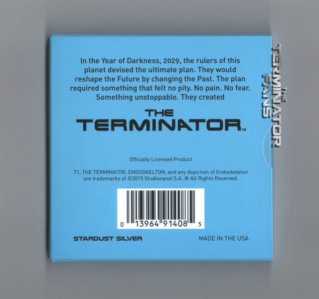 Stardust Silver The Terminator Back Packaging