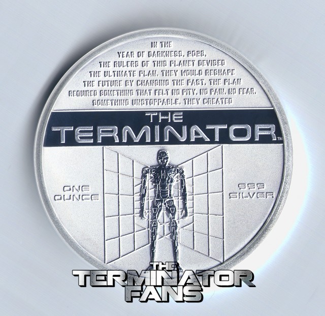 Stardust Silver The Terminator Coin Back