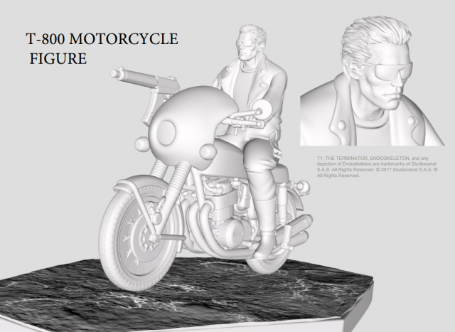 The Terminator T-800 Motorcycle Figure