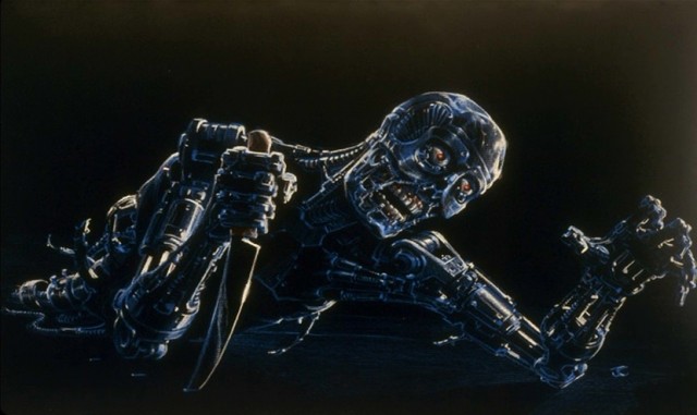 Terminator Endoskeleton concept Art by James Cameron