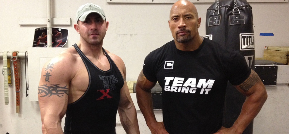 Aaron Williamson and Dwayne Johnson