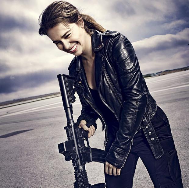 Sarah Connor Laughing Emilia Clarke