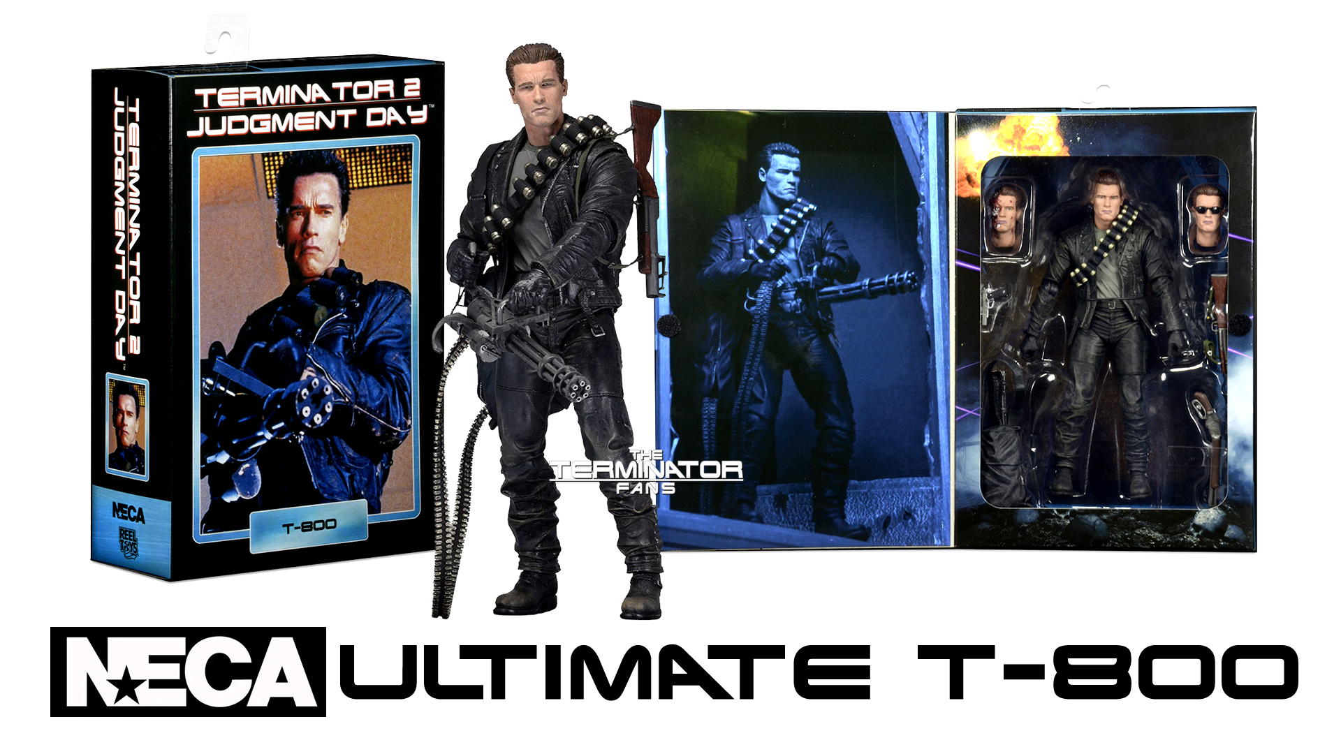 Terminator 2 T-800 Action Figure Toy 7" NECA Arnold Judgement Day 