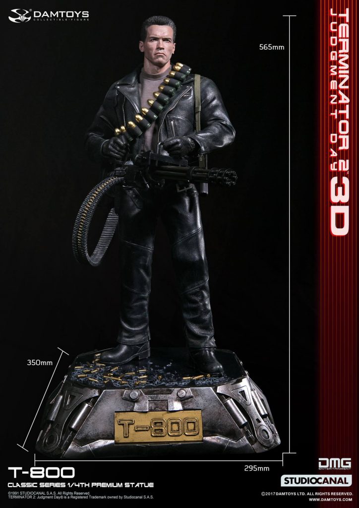 1/4th scale Terminator 2: Judgment Day 3D T-800 Statue