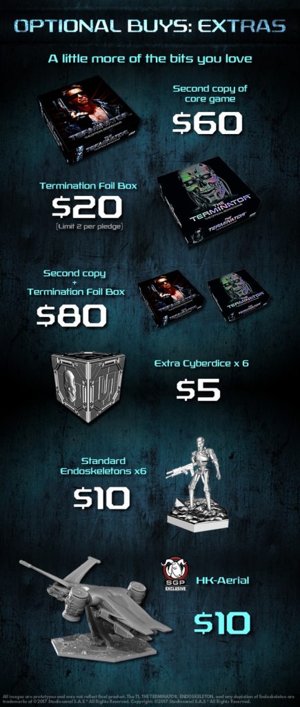 The Terminator The Official Board Game Extras