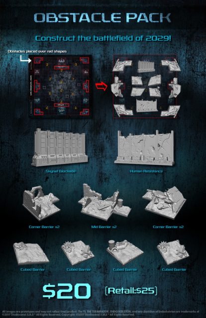 The Terminator 2029 Board Game Obstacle Pack