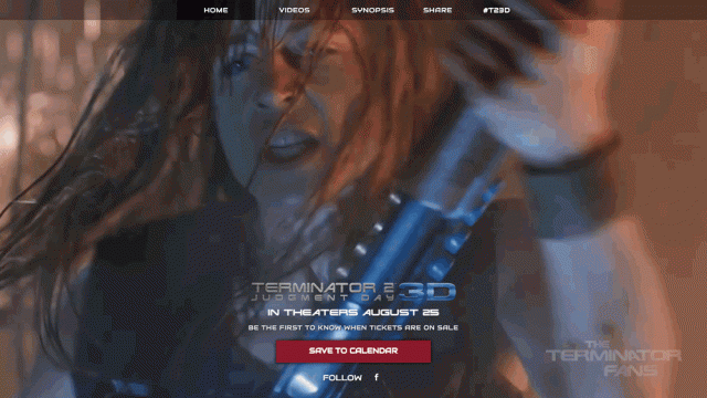 T23D Terminator 2 3D Official Website