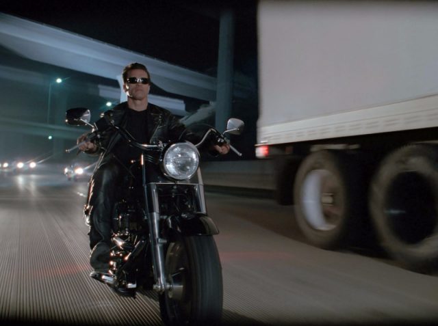 Terminator 2 3D T23D T-800 Riding Bike