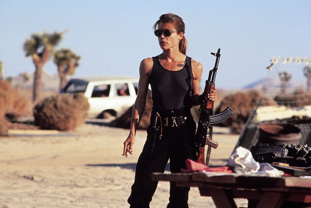 Linda Hamilton as Sarah Connor in Terminator 2: Judgment Day