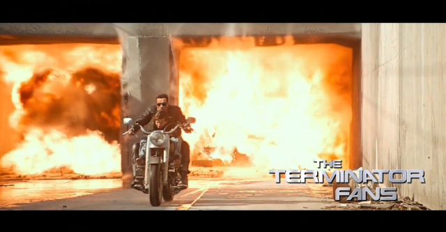 Terminator 2 3D Trailer Schwarzenegger Stunt Man Face Replace CG