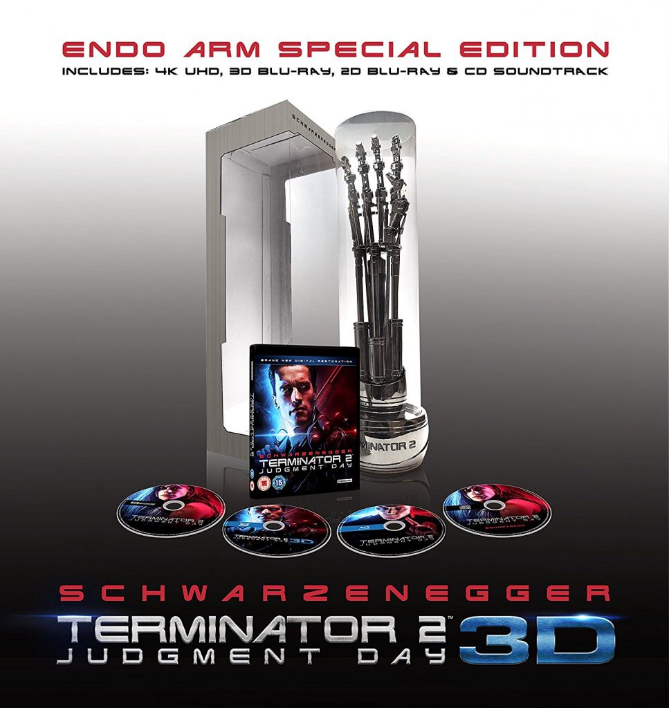 Terminator 2 3D 4K Blu-Ray Endoskeleton Arm Boxset