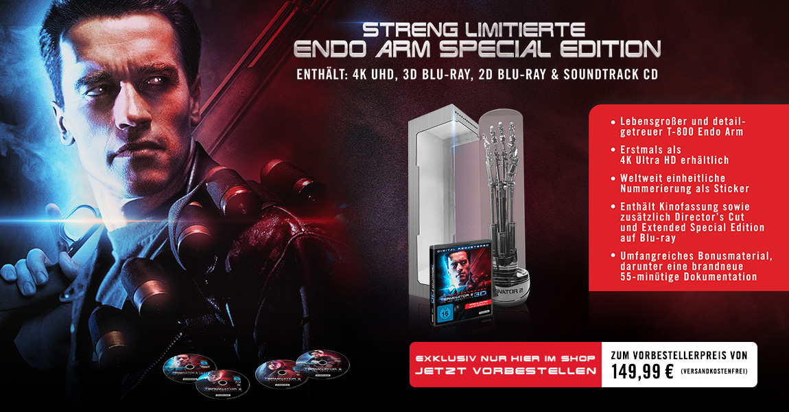 The Geeky Nerfherder: 'Terminator 2' Endoarm Special Edition 4K UHD set from Zavvi