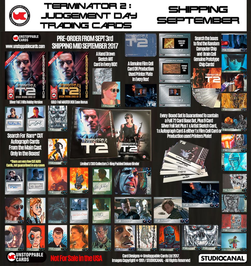 UNSTOPPABLE CARDS TERMINATOR 2 ANNIVERSARY OFFICIAL TRADING CARDS