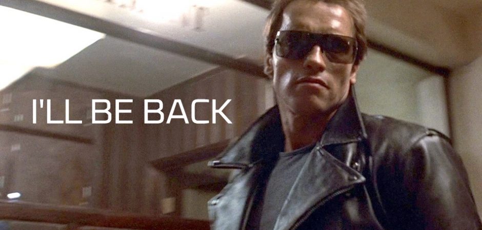 Arnold's "I'LL BE BACK" From THE TERMINATOR Tops Movie Quotes Brits