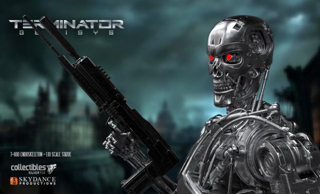 Terminator Genisys T-800 Endoskeleton Statue Silver Fox Collectibles