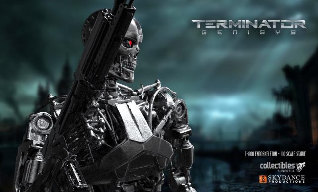 Terminator Genisys T-800 Endoskeleton Statue Silver Fox Collectibles