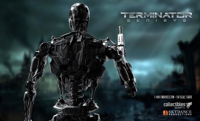 Terminator Genisys T-800 Endoskeleton Statue Silver Fox Collectibles