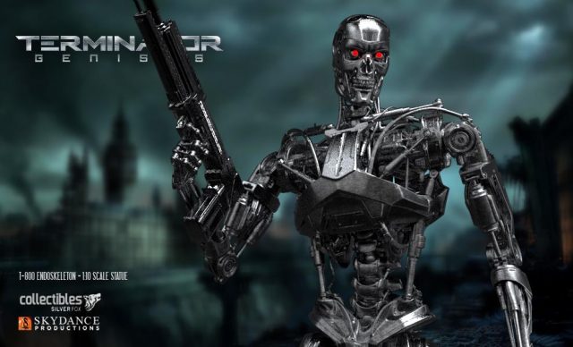 Terminator Genisys T-800 Endoskeleton Statue Silver Fox Collectibles