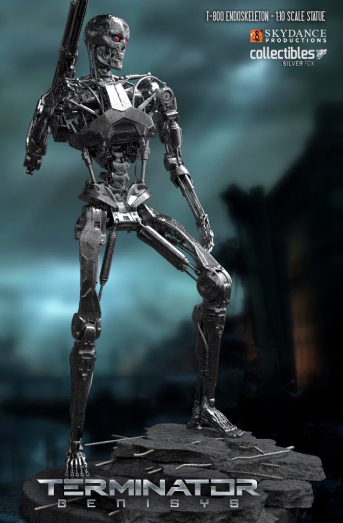 Terminator Genisys T-800 Endoskeleton Statue Silver Fox Collectibles