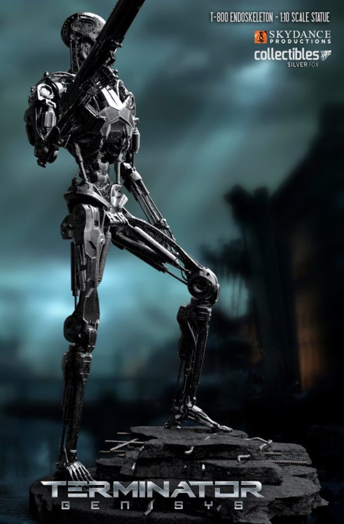 Terminator Genisys T-800 Endoskeleton Statue Silver Fox Collectibles