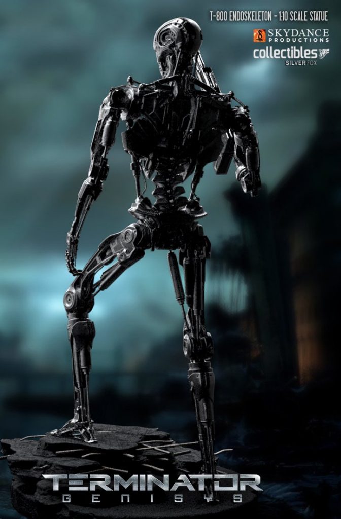 Terminator Genisys T-800 Endoskeleton Statue Silver Fox Collectibles
