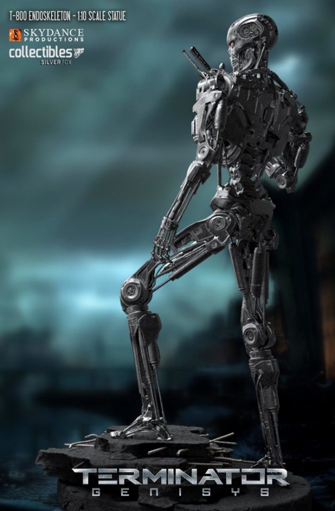 Terminator Genisys T-800 Endoskeleton Statue Silver Fox Collectibles