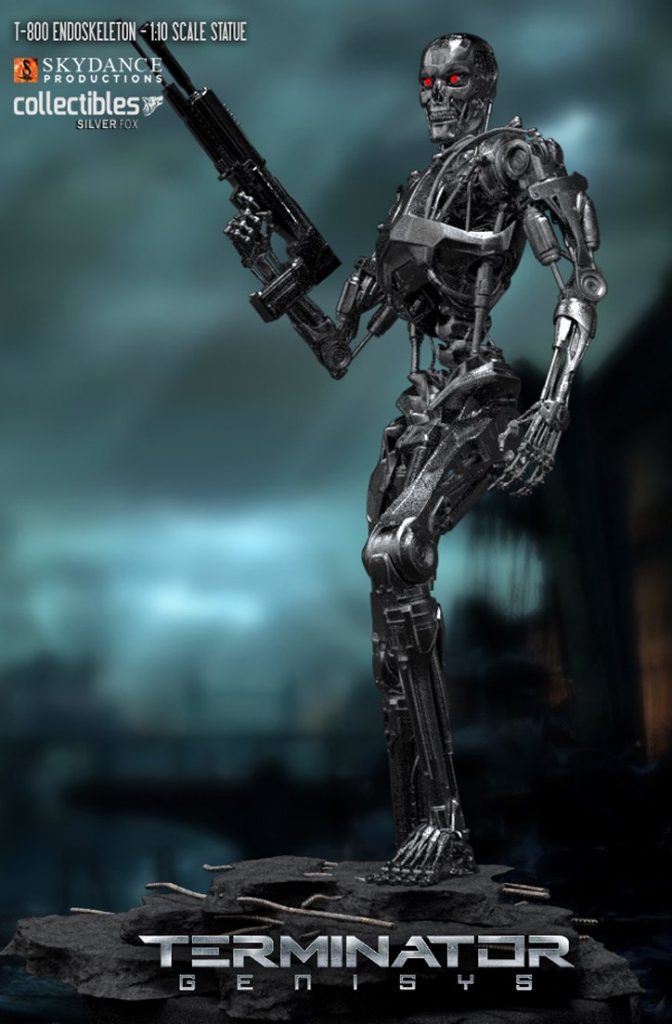 Terminator Genisys T-800 Endoskeleton Statue Silver Fox Collectibles