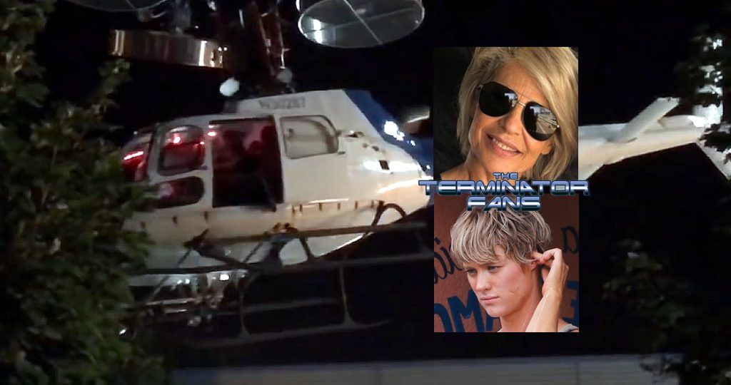 Terminator 6 Helicopter Linda Hamilton Mackenzie Davis