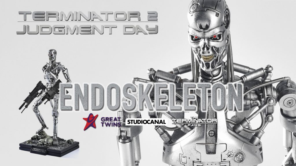 TERMINATOR 2: JUDGMENT DAY – T-800 ENDOSKELETON Great Twins Twelfth Scale Supreme Action Figure