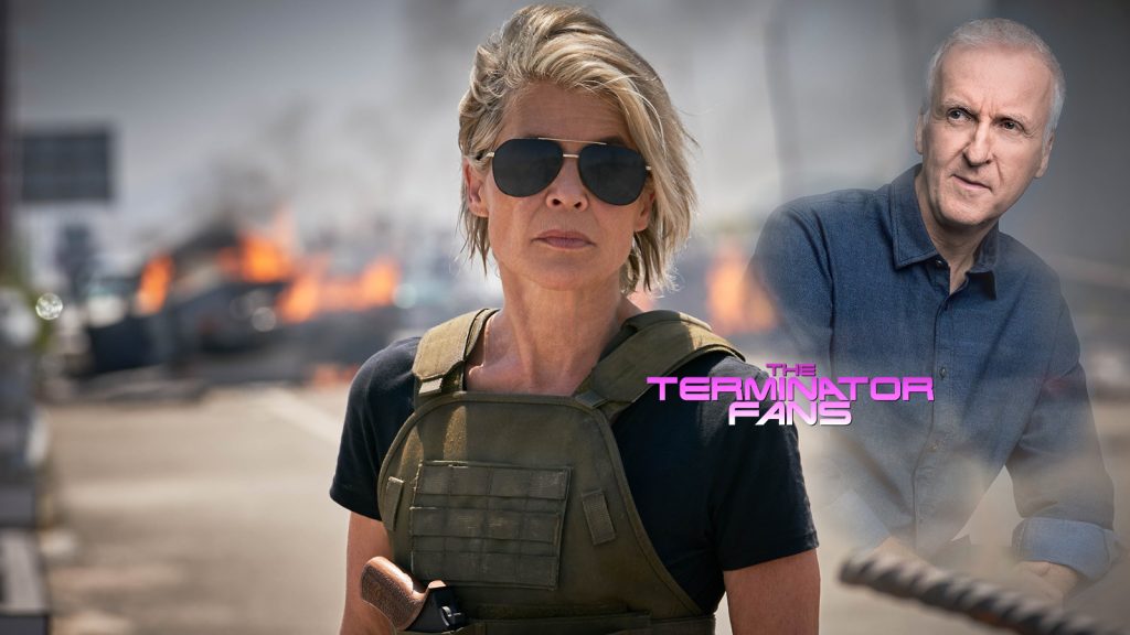 Terminator: Dark Fate Linda Hamilton and James Cameron