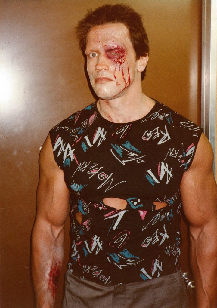 Schwarzenegger The Terminator (1984) Behind The Scenes Battle Damage
