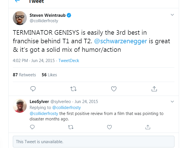 Collider's Frosty Hails Terminator Genisys as being the best Terminator movie since T2