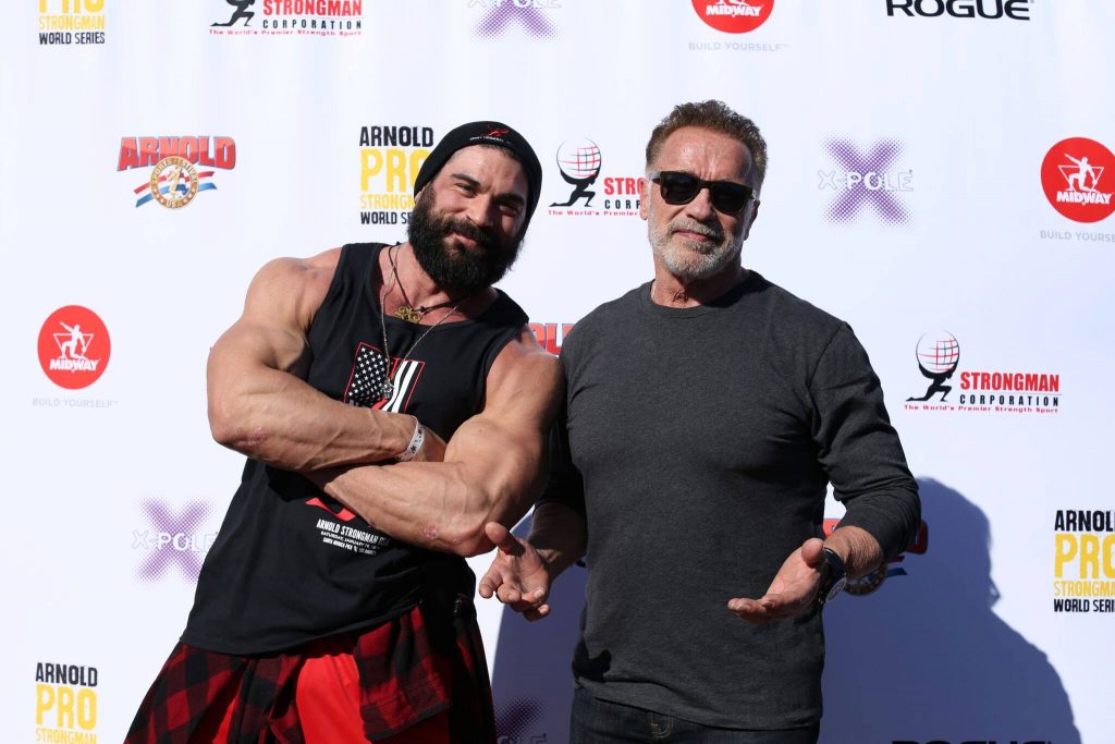 Brett Azar and Arnold Schwarzenegger