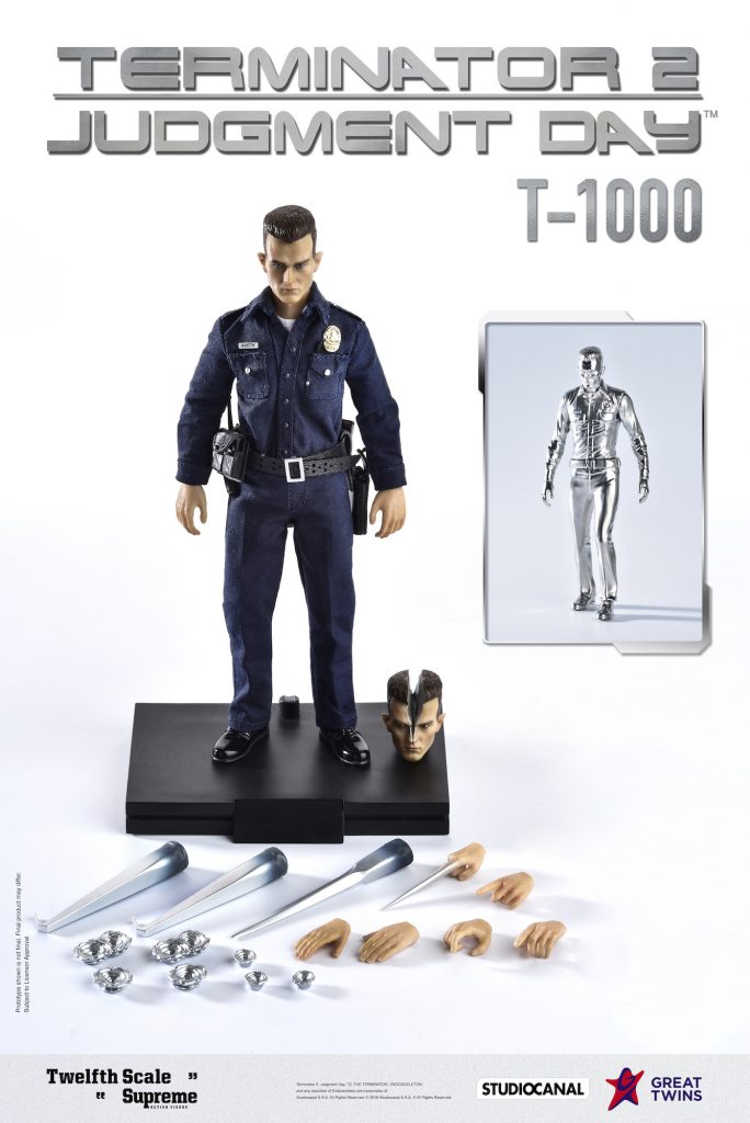 TERMINATOR 2: JUDGMENT DAY T-1000 Great Twins Twelfth Scale Supreme Action Figure