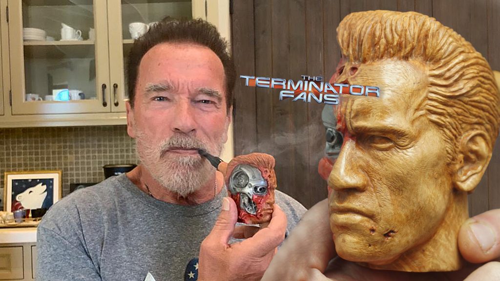 Arnold Schwarzenegger Smoking Terminator Pipe