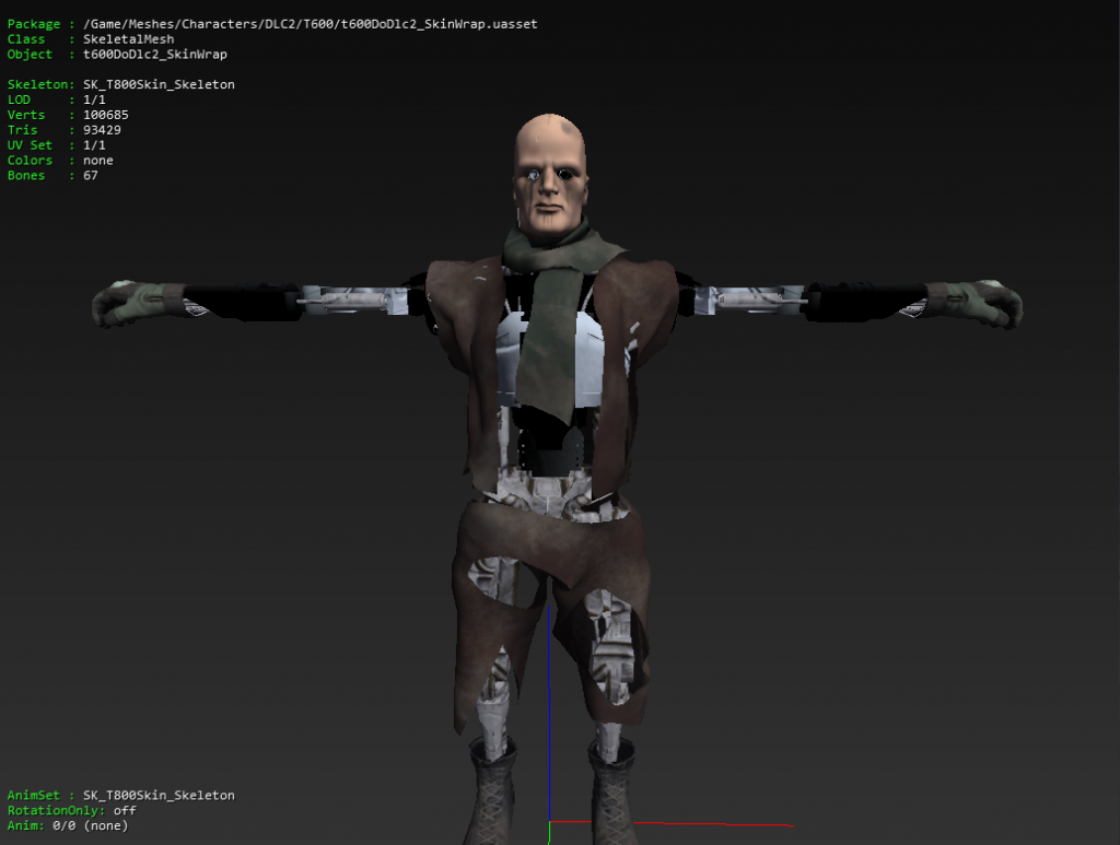 T-600 with Rubber Skin (Skin Job) from Terminator: Resistance Data Mining Leaks