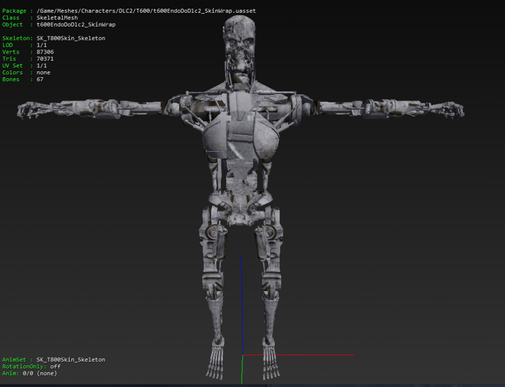 T-600 Endoskeleton without Rubber Skin from Terminator: Resistance Data Mining Leaks