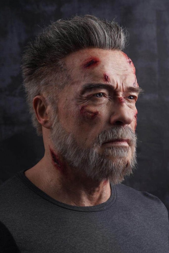 Terminator: Dark Fate Bust Featuring Arnold Schwarzenegger likeness as T-800 Carl