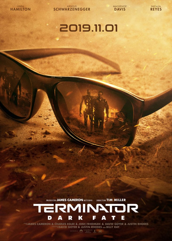 Terminator: Dark Fate sunglasses poster featuring REV-9