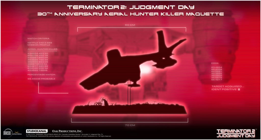 Terminator 2: Judgment Day 30th Anniversary Aerial Hunter Killer Maquette by Darkside Collectibles Studio