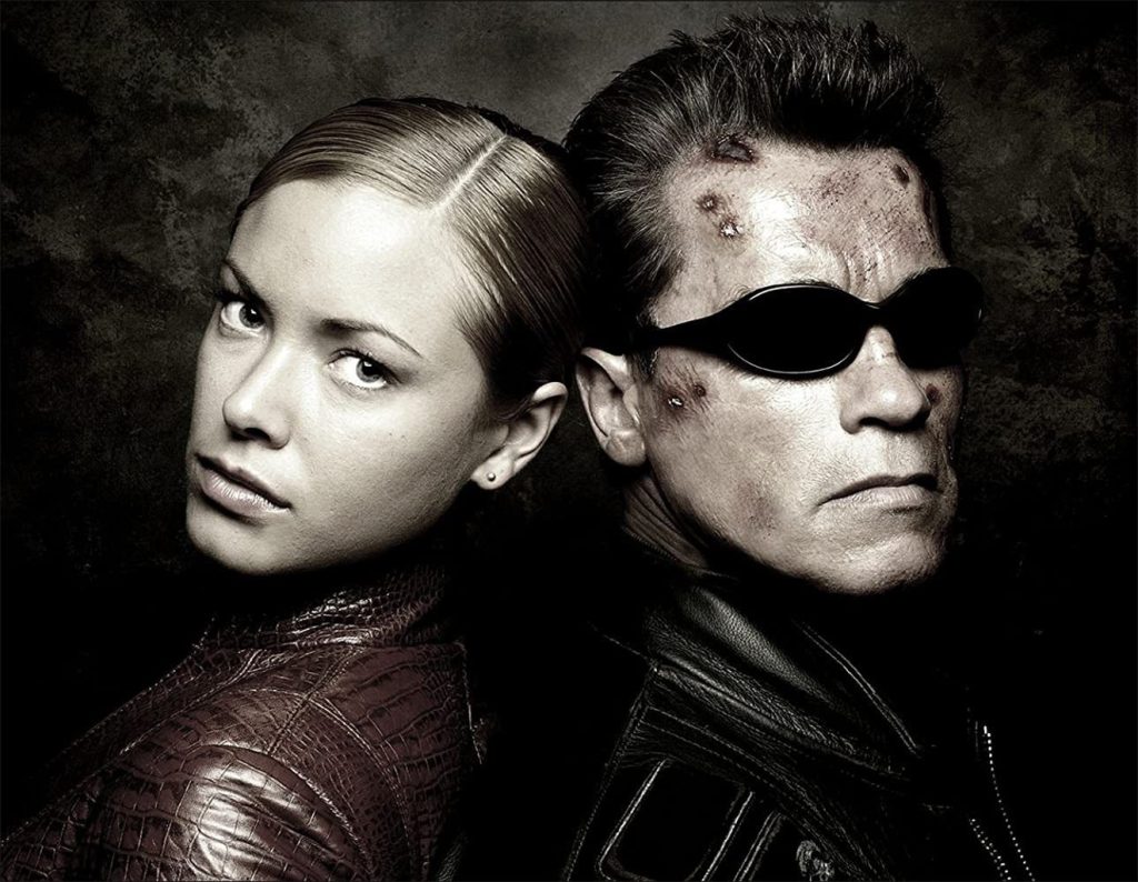 Terminator 3 - Kristanna Loken and Arnold Schwarzenegger by Robert Zuckerman
