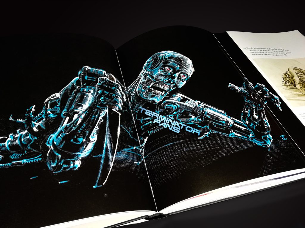 Tech Noir: The Art of James Cameron - T-800 Endoskeleton Terminator concept art