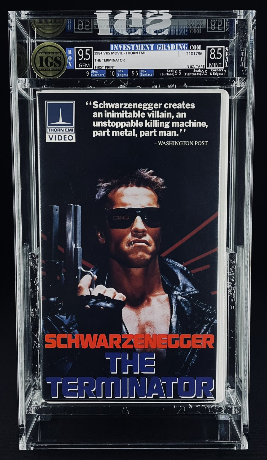 The Terminator VHS sold on Comic Connect